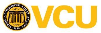 A yellow logo for virginia commonwealth university