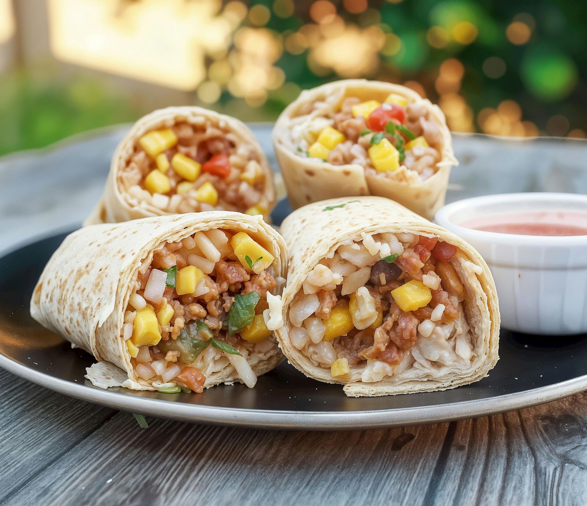 Open-face burrito