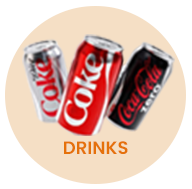 Three Coke cans: silver, red, and black, representing the 