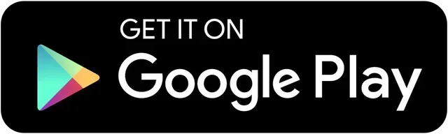 Google Play logo. Black button with the Google Play icon and text 