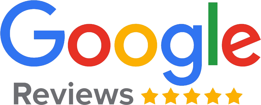 Google Reviews logo with five gold stars.