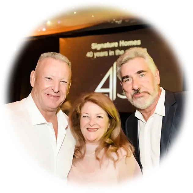 Robin and Margaret La Pere celebrating the 40th anniversary of our client, Signature Homes franchising