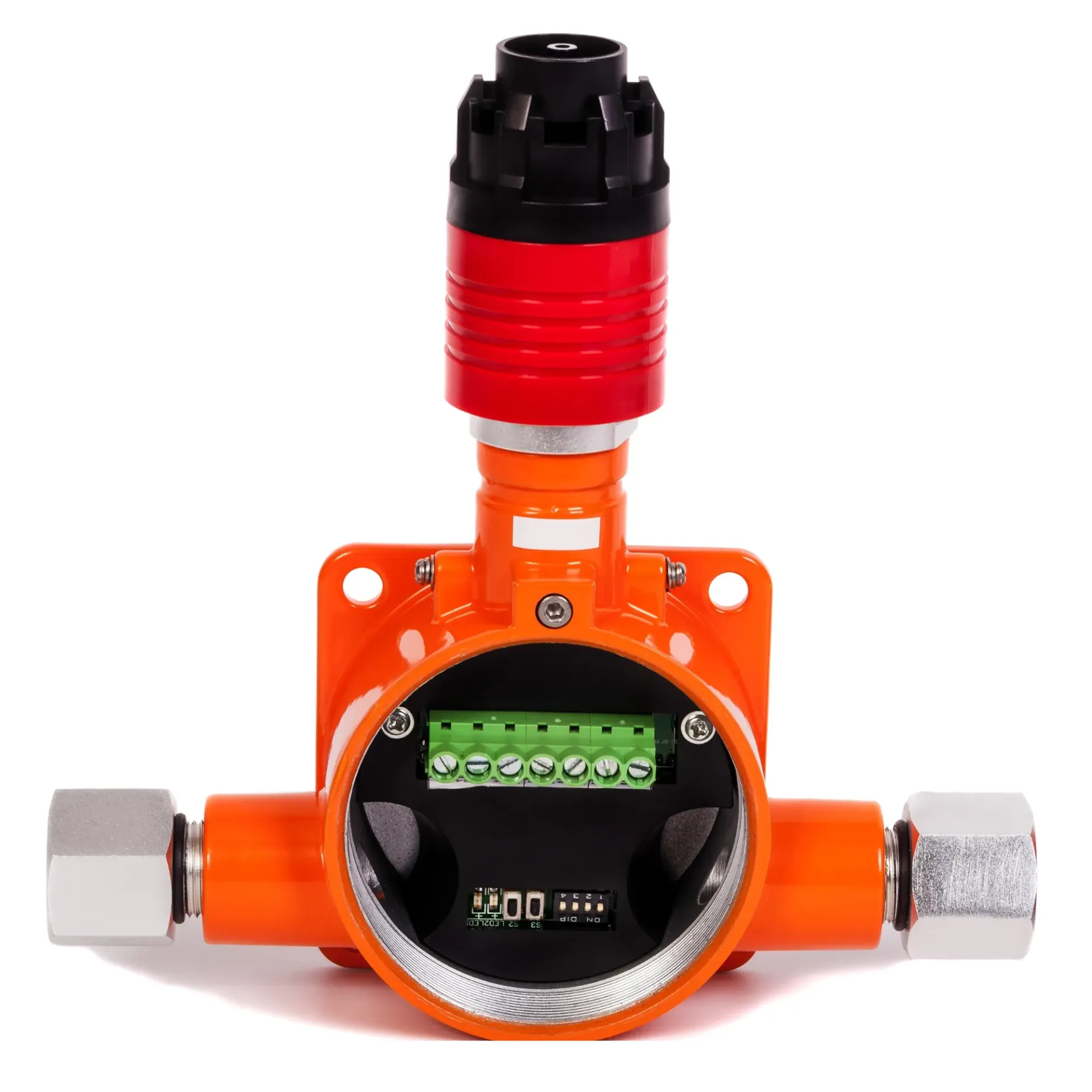 Ted & Bros Plumbing | close up of an orange and black device on a white background.