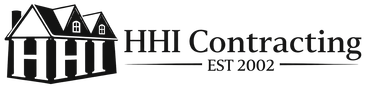 HHI Contracting logo with stylized house and “EST 2002” text