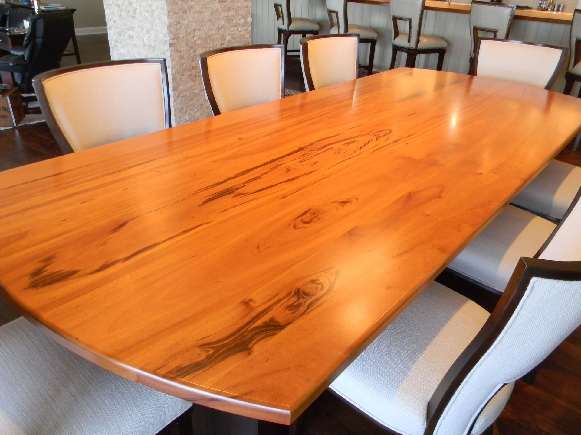 Tigerwood Flat Grain Dining Table - Southside Woodshop