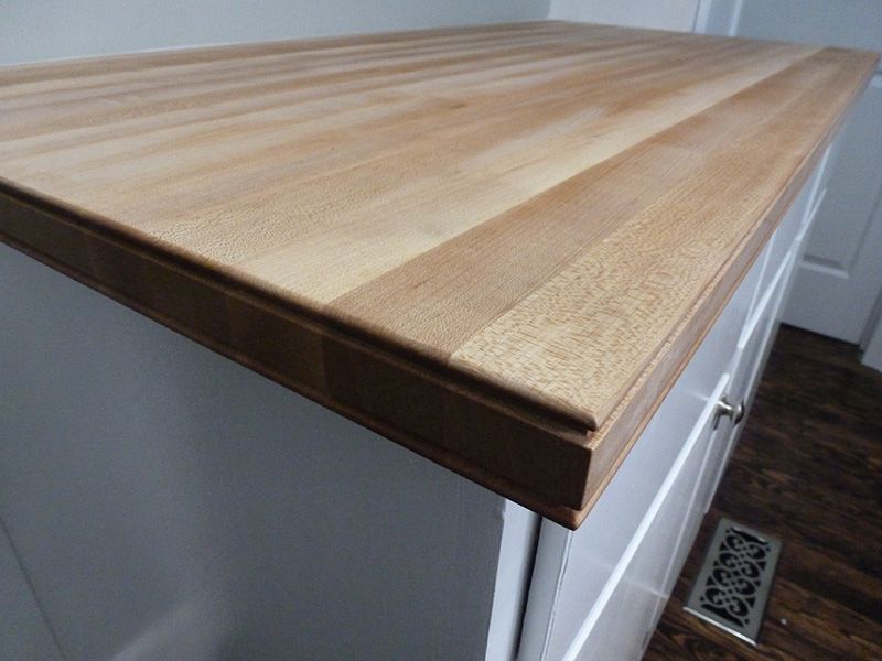 Hard Maple Edge Grain Countertops - Southside Woodshop