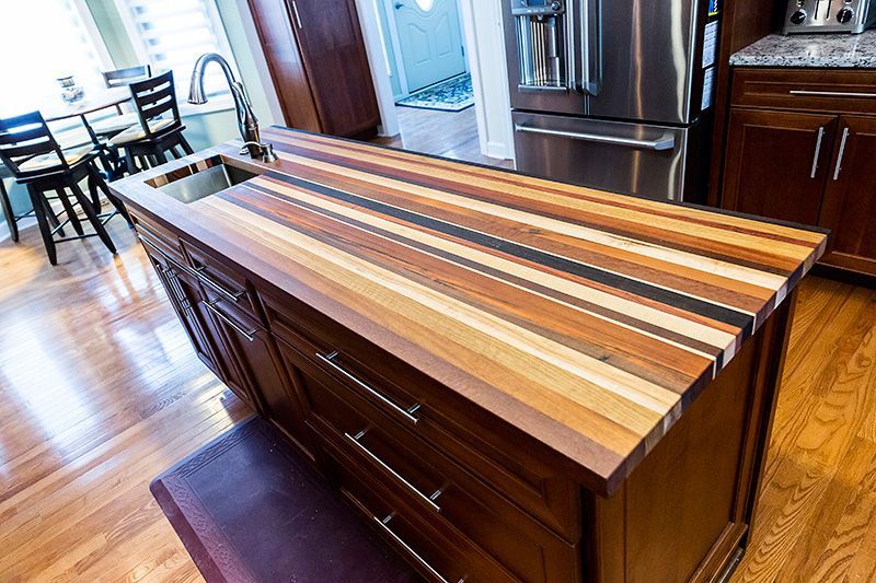 Multi-Species Edge Grain Countertop - Southside Woodshop