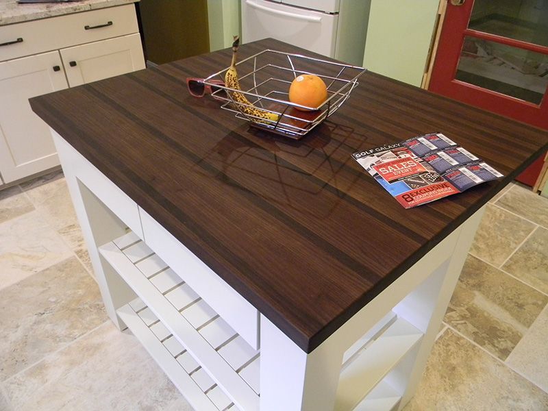 Peruvian Walnut Edge Grain Countertop - Southside Woodshop