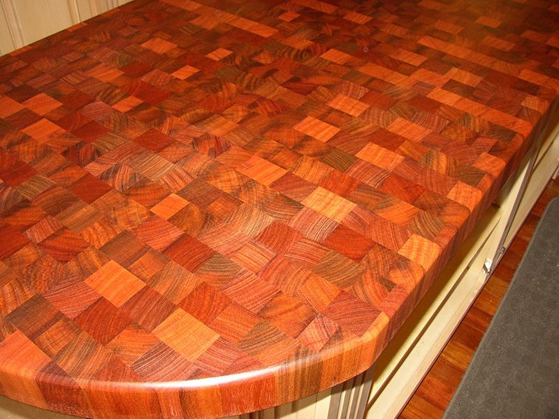 Santos Mahogany End Grain Countertop - Southside Woodshop