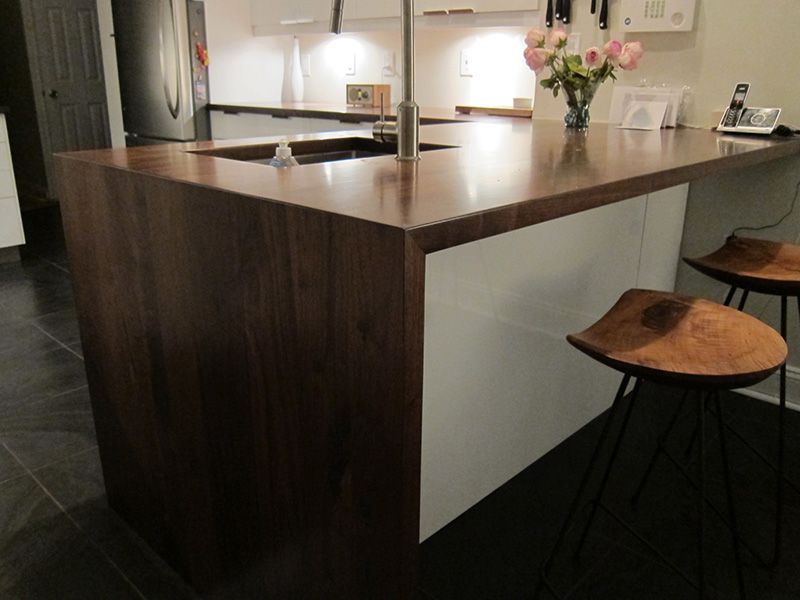 Walnut Flat Grain Countertop - Southside Woodshop
