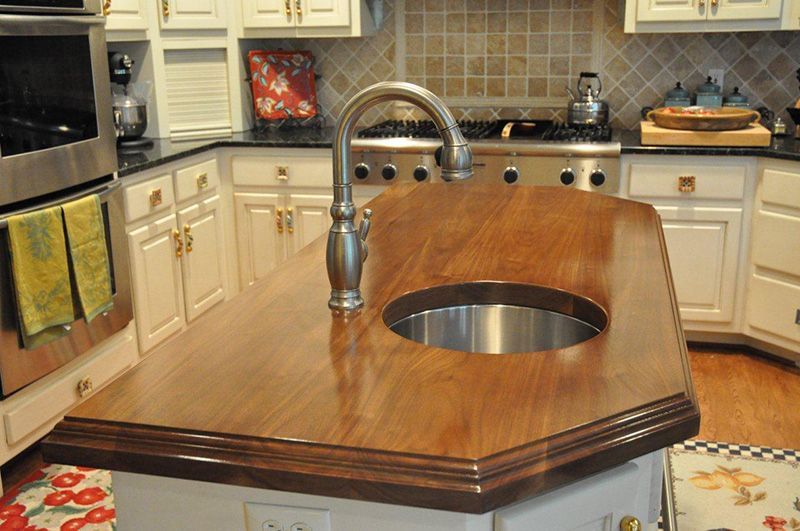 Walnut Flat Grain Countertop - Southside Woodshop