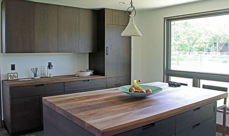 Walnut Flat Grain Countertops - Southside Woodshop