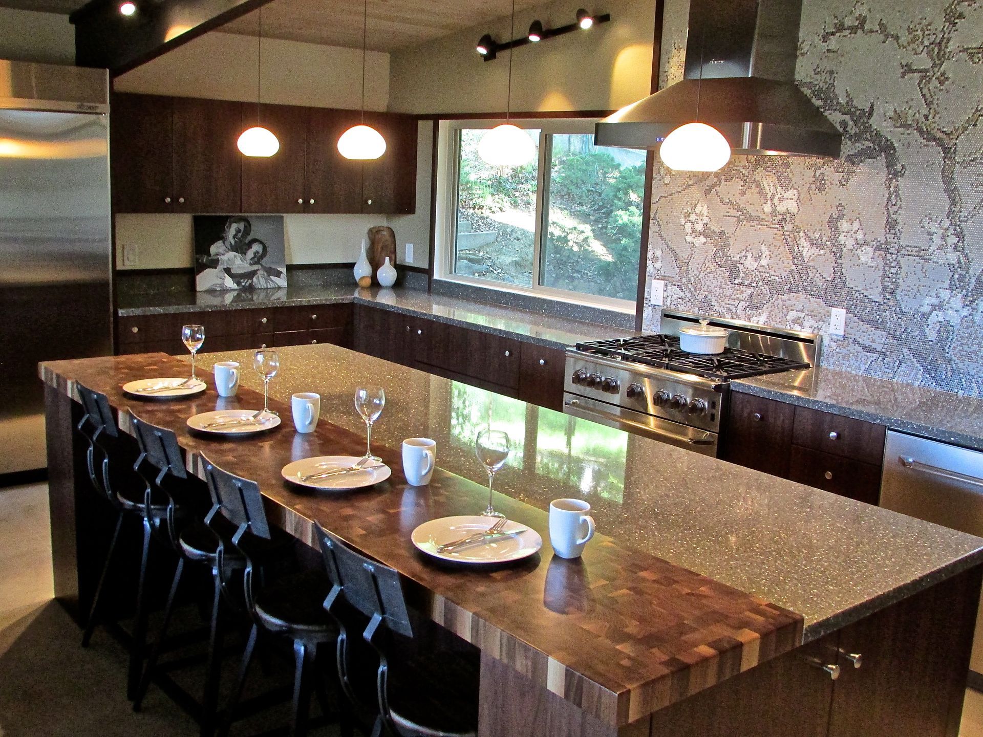 Walnut Edge Grain Countertop - Southside Woodshop