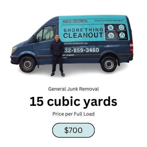 A blue van with the logo