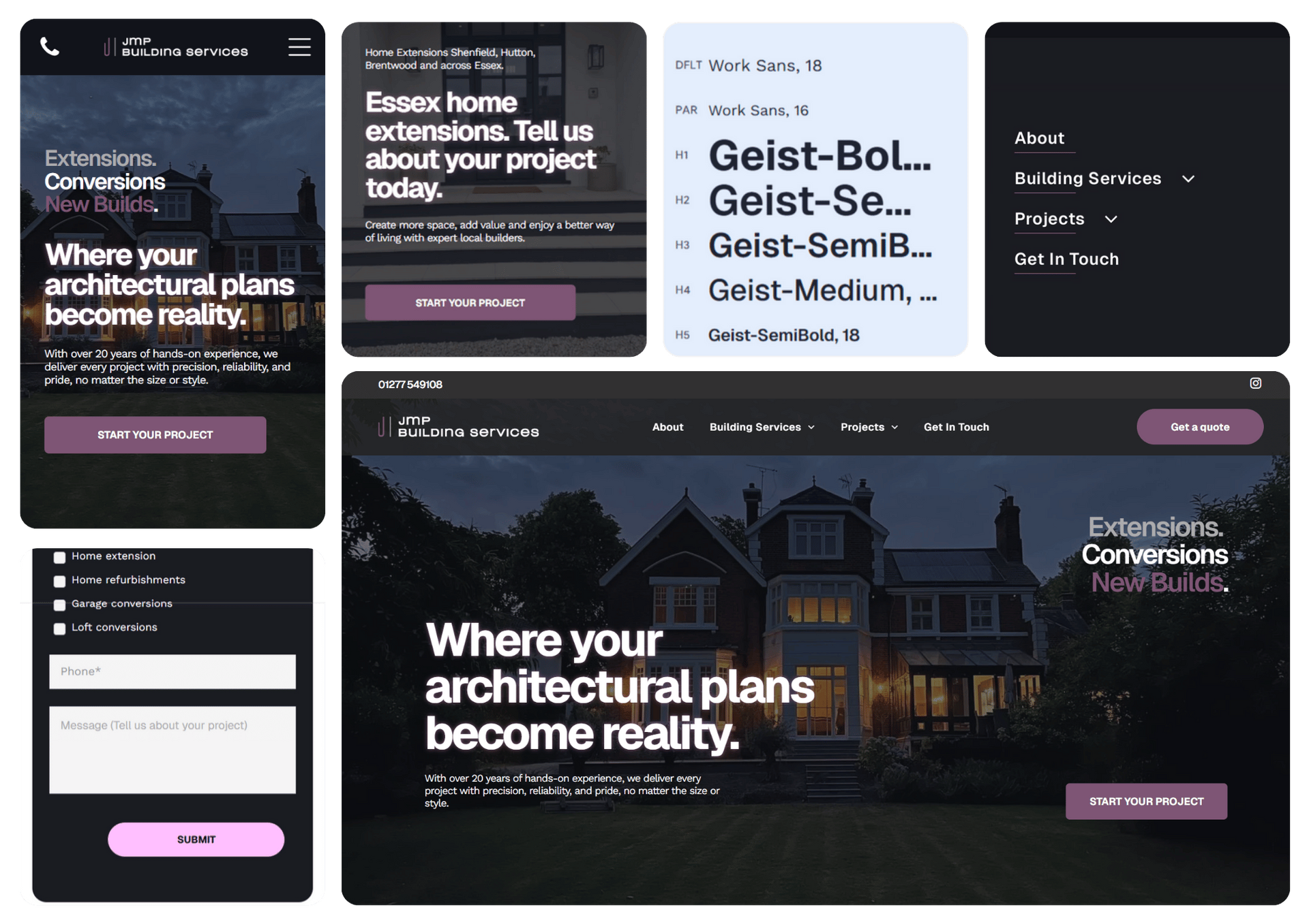 Design of work web design services in Essex for JMP
