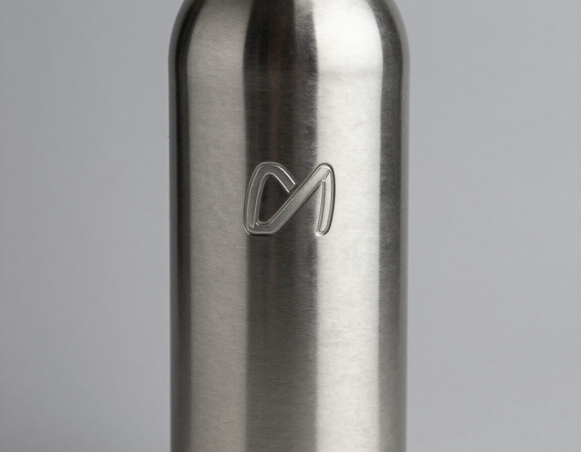 Logo engraved metal water bottle