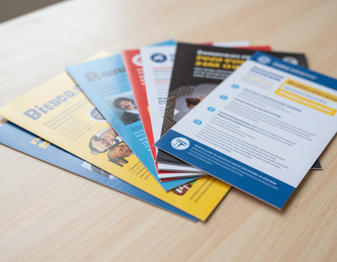 Marketing flyers and postcards