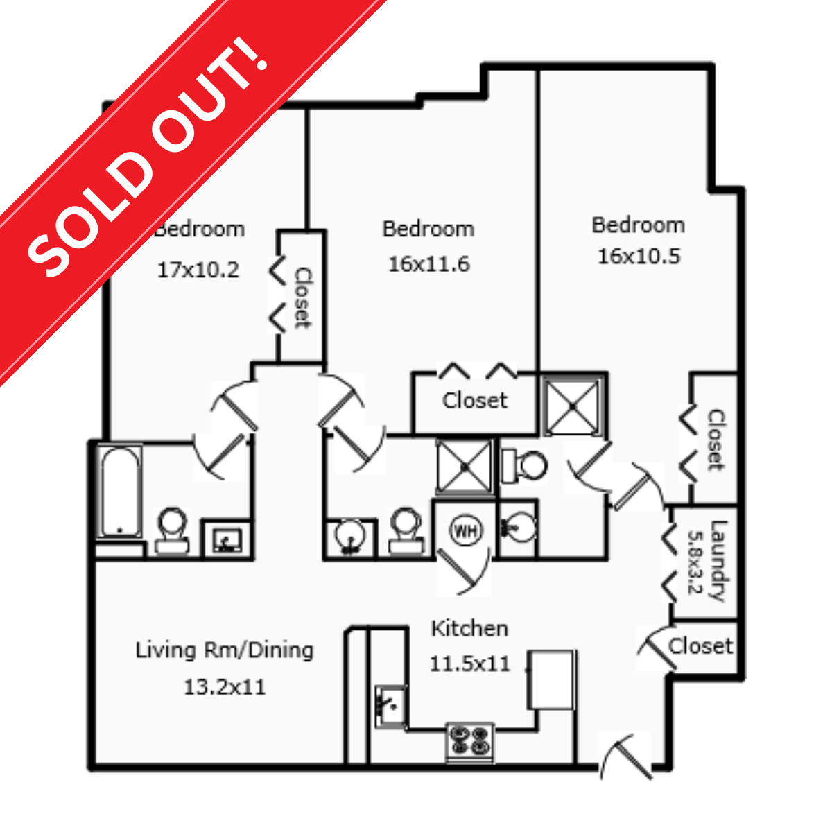 Atrium 3/3 Floorplan