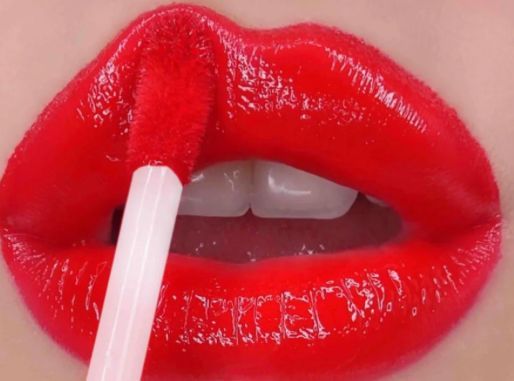 Lip Gloss  Stain Extended Wear Vegan, Parban Free, all Natural Ingredients  Velvet Diva Red Vitamin Enriched