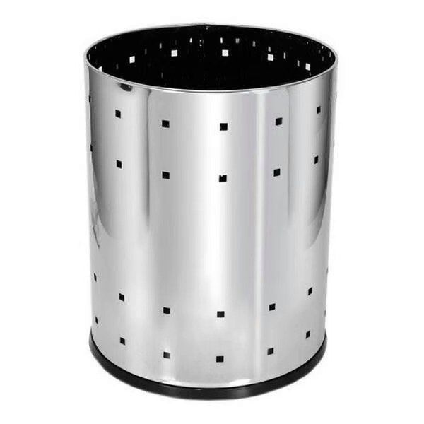 lixeira de escritório aço inox com furos