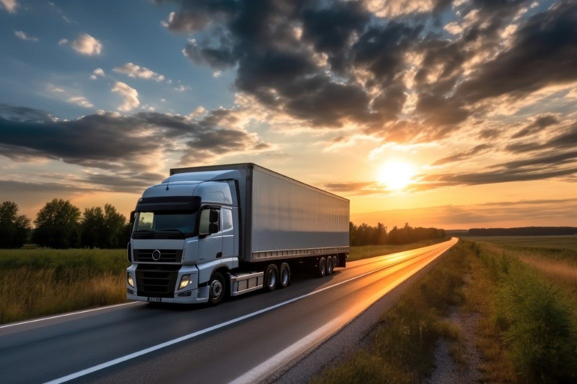 Enclosed semi truck to transport premium autos and motorcycles.