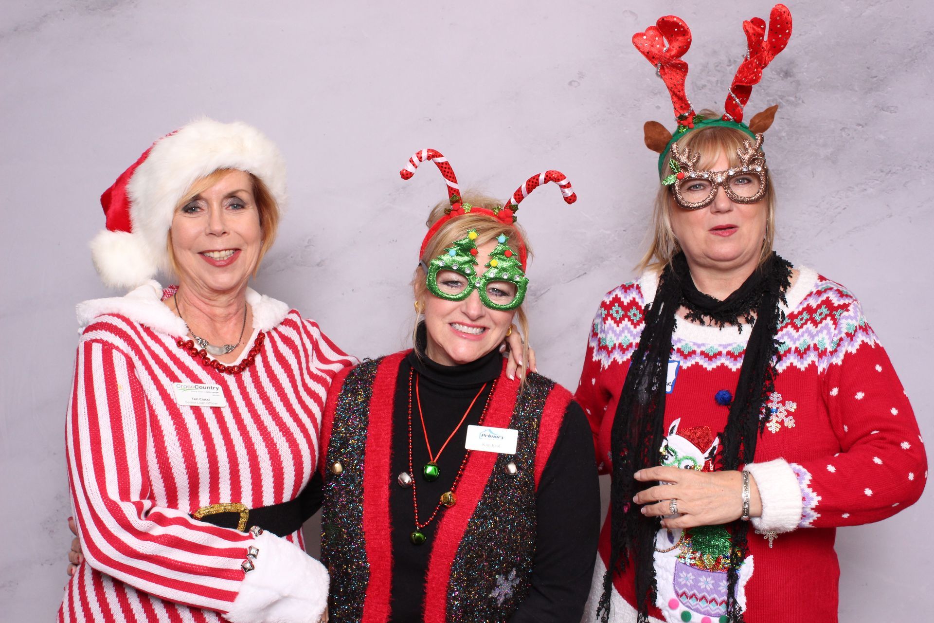 Three graduates at their Glam Photo Booth graduation party