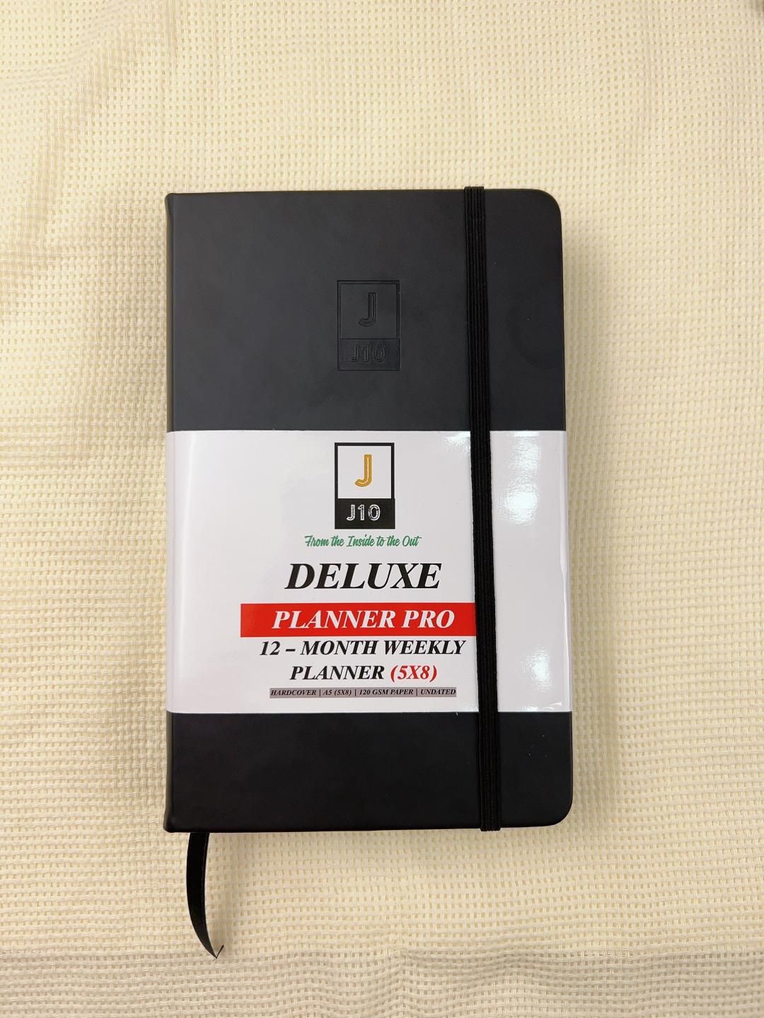 J10 Black Deluxe Planner, Calendar, Journal