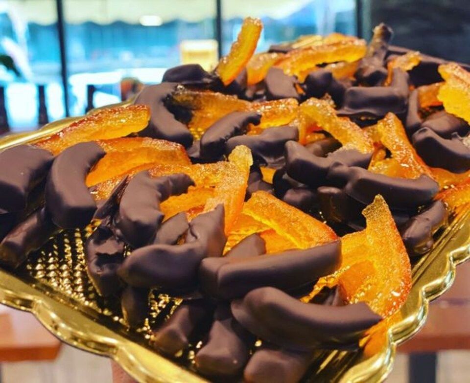 arance candite della pasticceria a Roma Ostiense