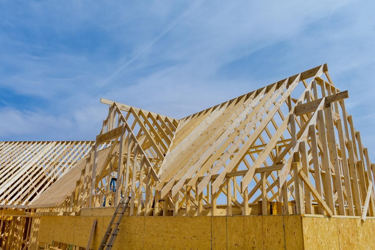 A House Is Being Built with Wooden Beams — Trussframe in Narrabri, NSW