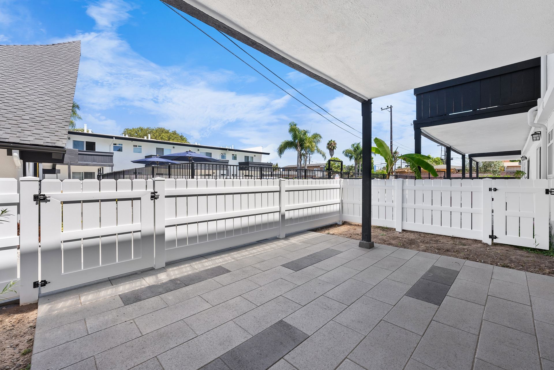 Fenced patio
