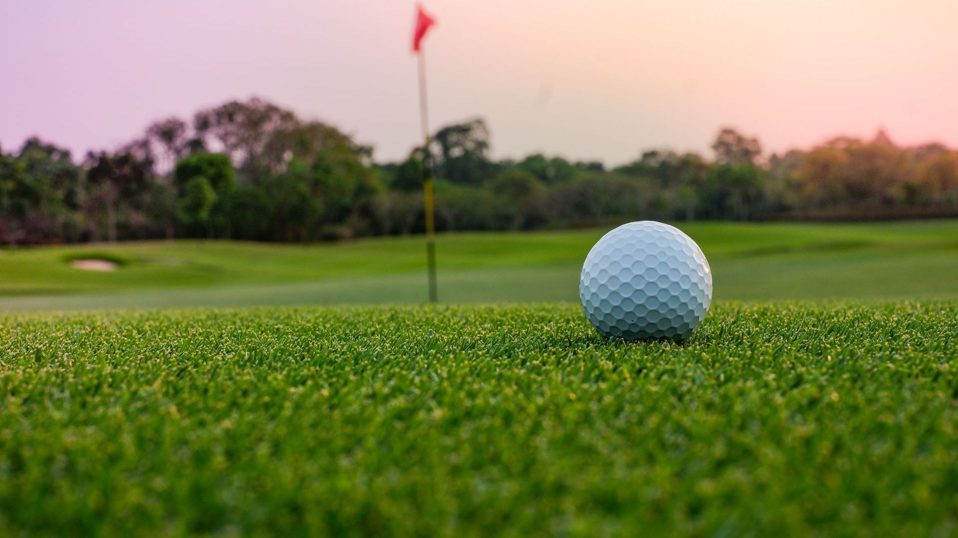 golf ball on golf course