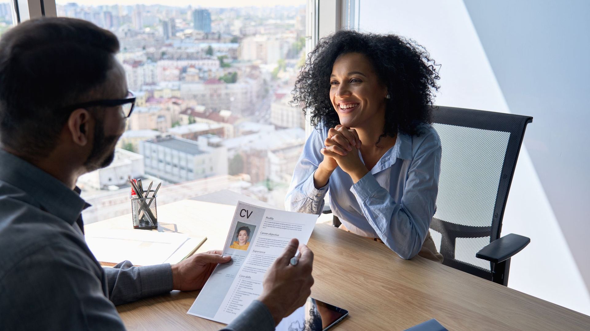 woman during job interview