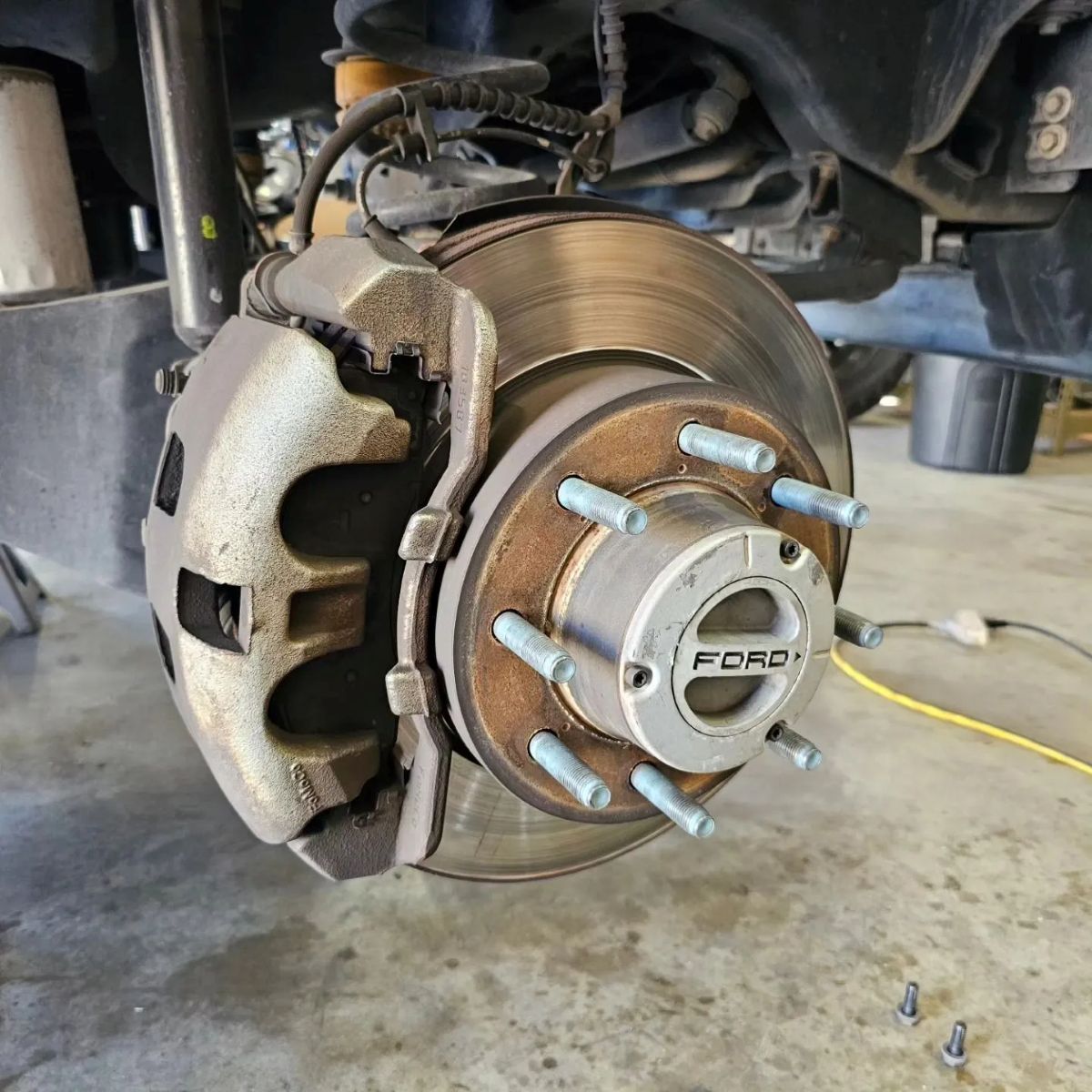 Brake Rotor Being Replaced