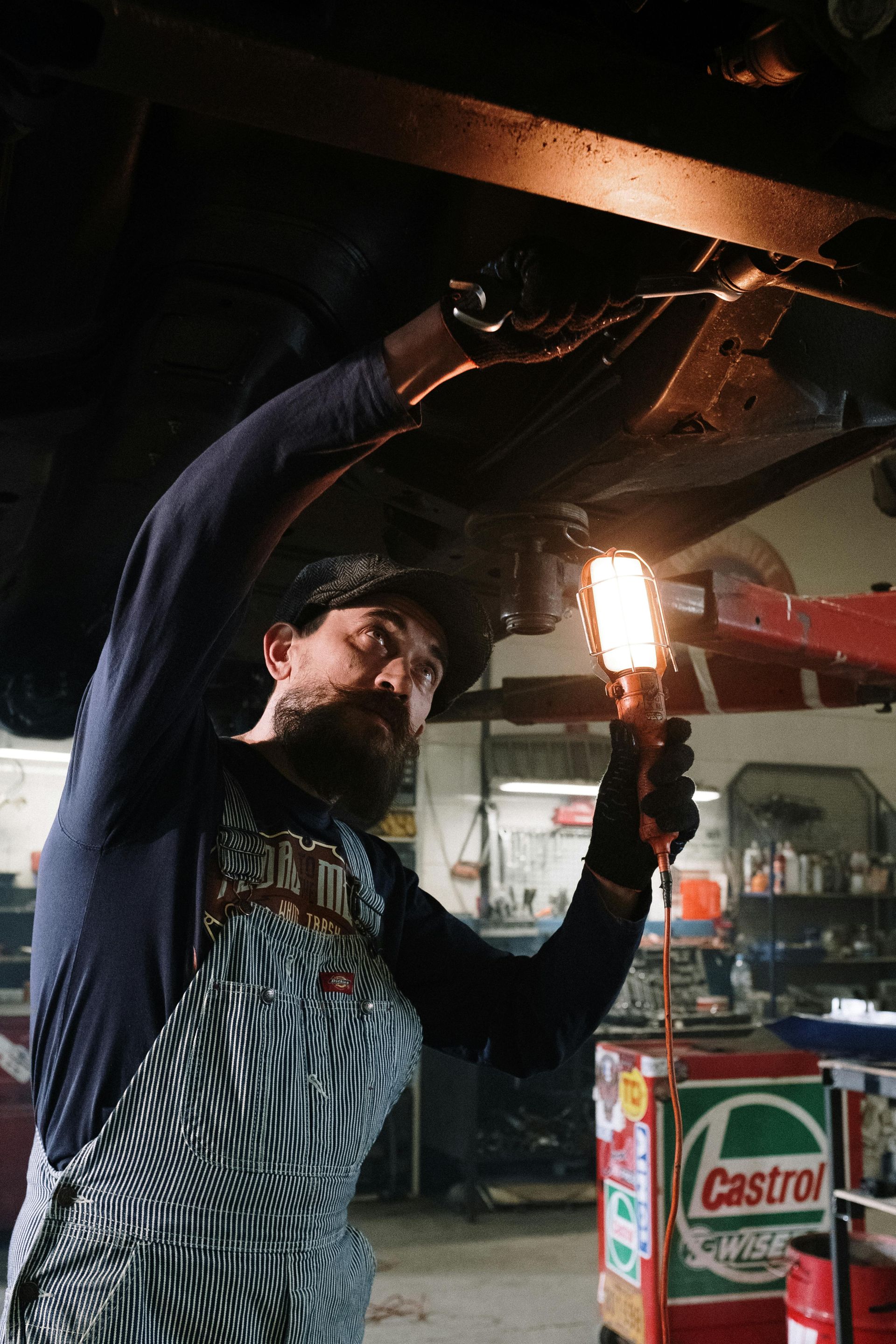 Technician performing electrical work