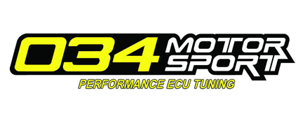 034 Motorsport logo with neon yellow and white text, reading “Performance ECU Tuning”