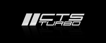 CTS Turbo logo in silver italic text on a black background