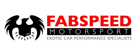 Fabspeed Motorsport logo with black eagle emblem and red text, “Exotic Car Performance Specialists” tagline