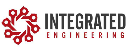 Integrated Engineering logo with a red circuit-style icon and black text on white background
