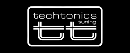 Black-and-white Techtonics Tuning logo with stylized “tt” lettering inside a rounded rectangle.