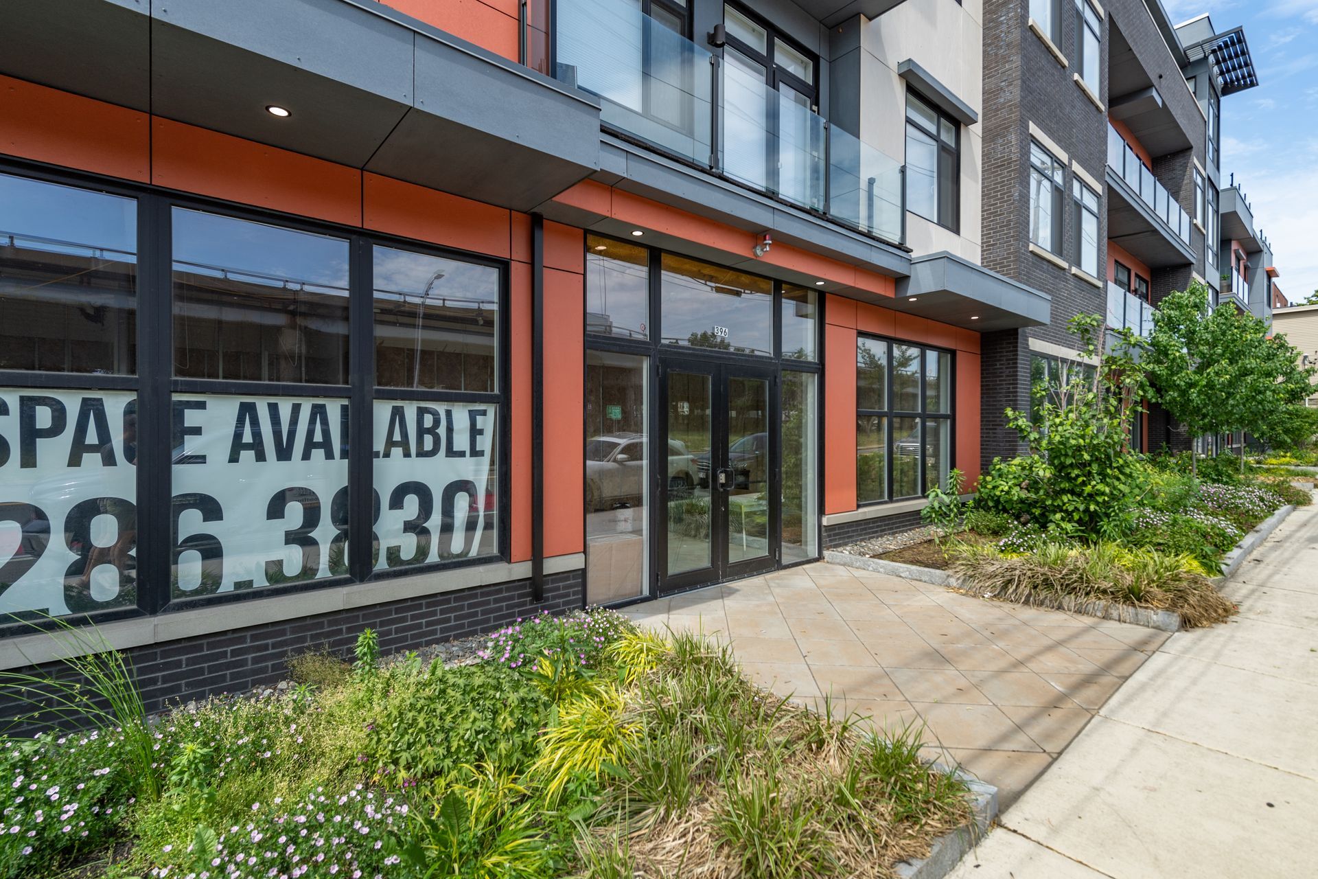Exterior of building with 