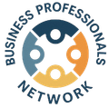 Logo for Business Professionals Network: Circle of four figures, surrounded by text.