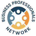 Logo for Business Professionals Network: Circle of four figures, surrounded by text.
