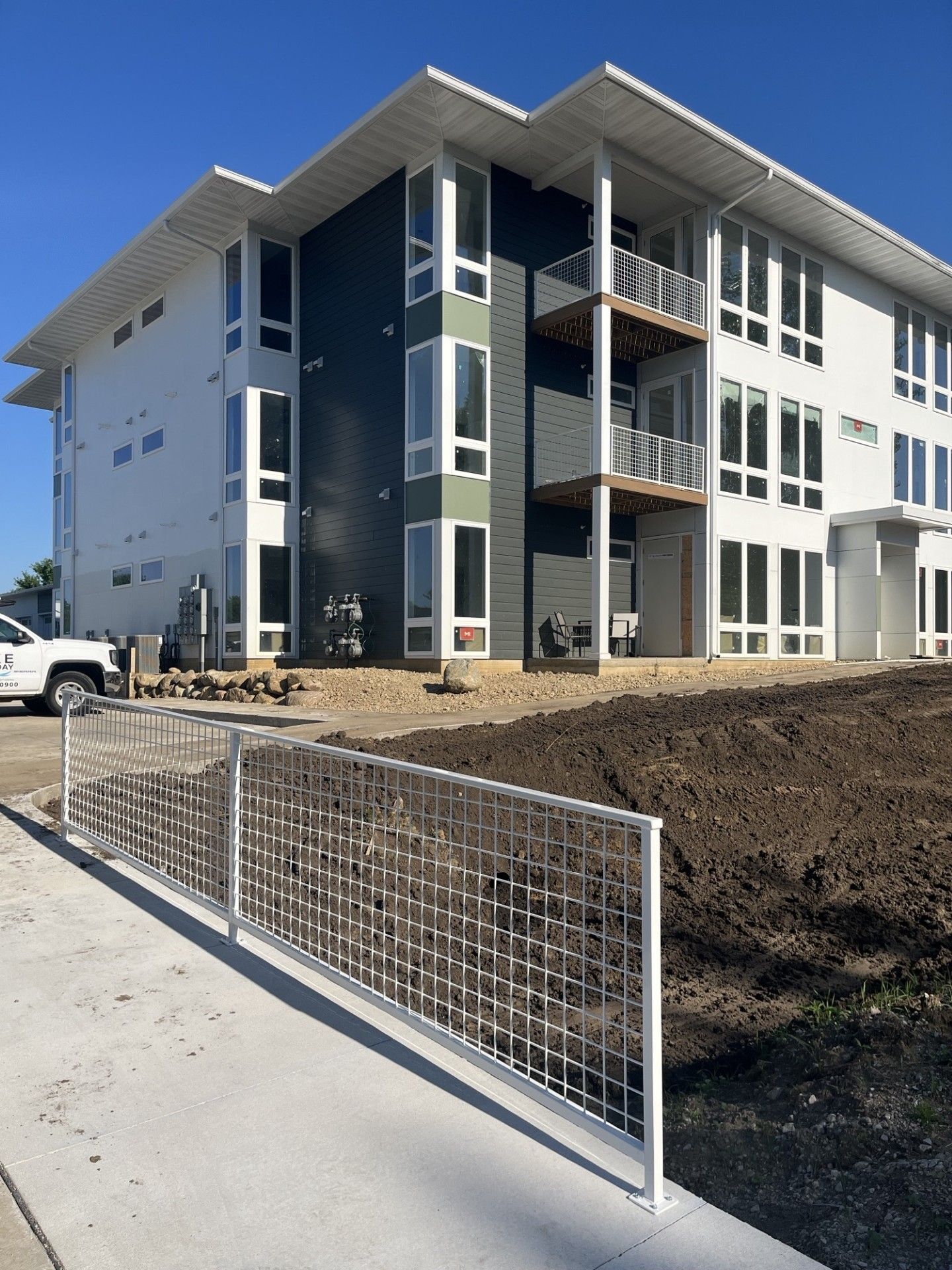 Custom Commercial Grid Pattern Railings In Cedar Falls, IA