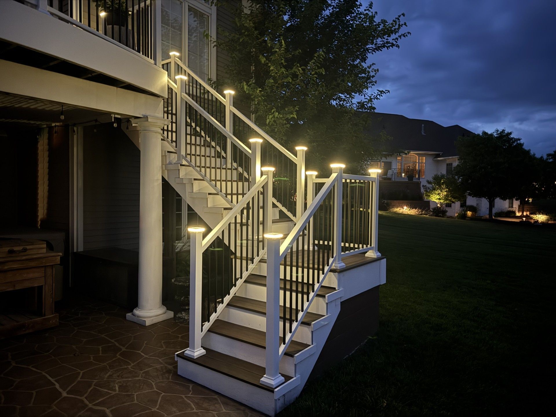 Railings With Solar Light Robins IA