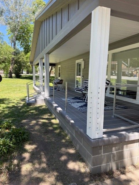 Custom Modern Exterior Cable Railings In Clear Lake, IA
