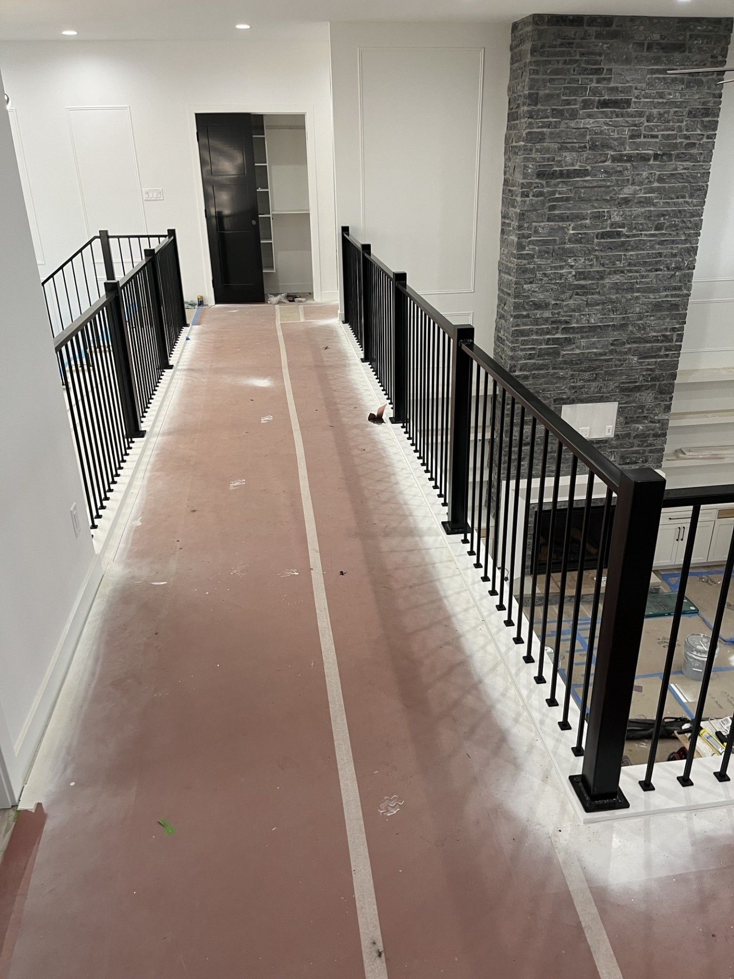 Custom Modern Interior Railing On A Spiral Staircase In Cedar Falls, IA!