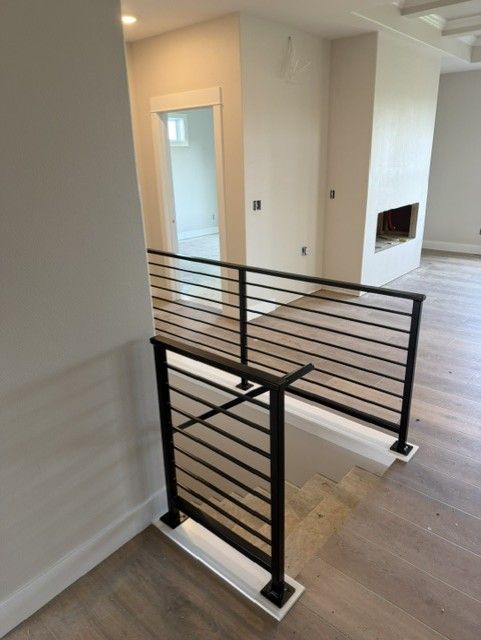 Custom Modern Interior Horizontal Railings & Wall Rails In North Liberty, IA