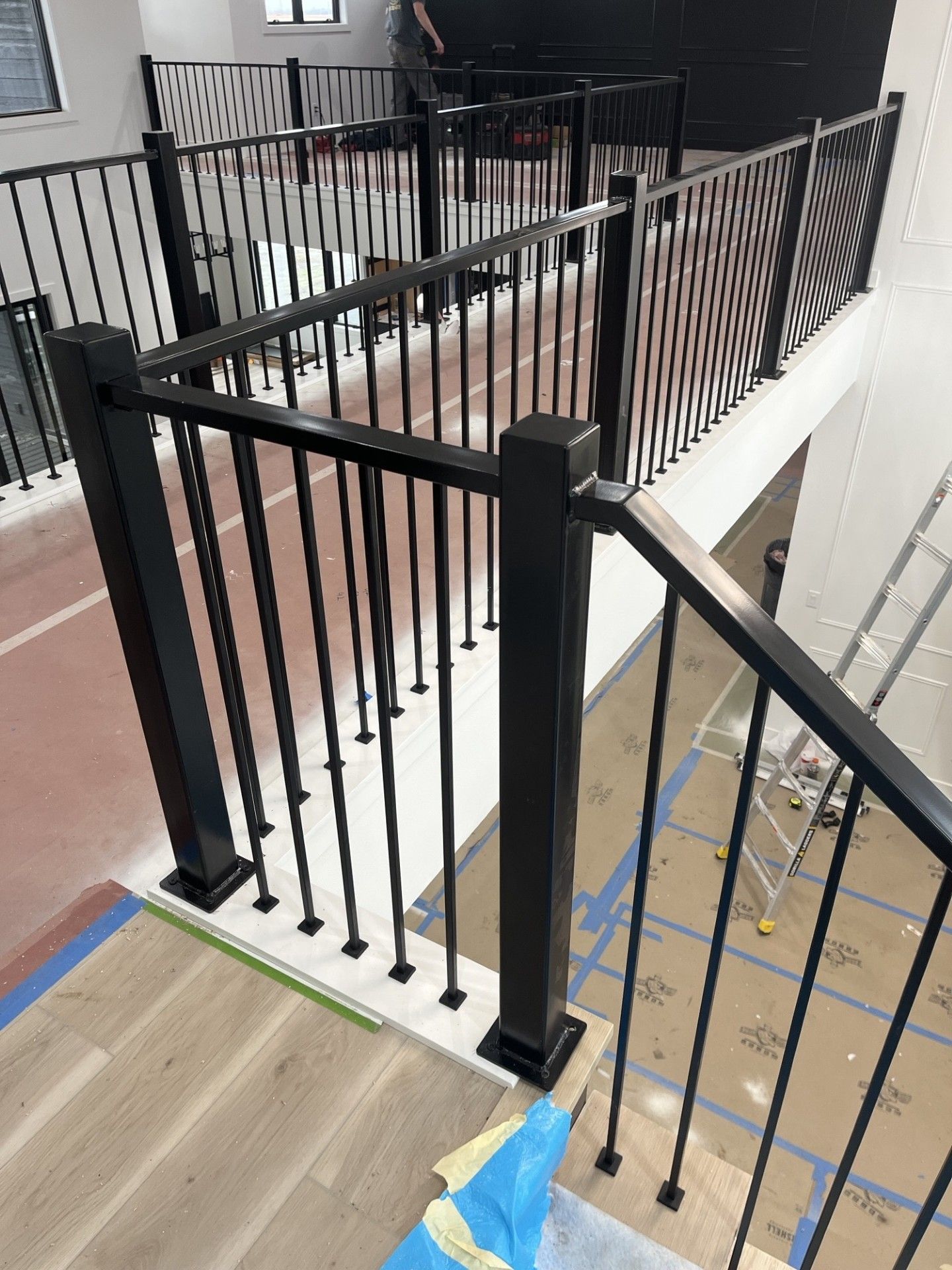 Custom Modern Interior Railing On A Spiral Staircase In Cedar Falls, IA!