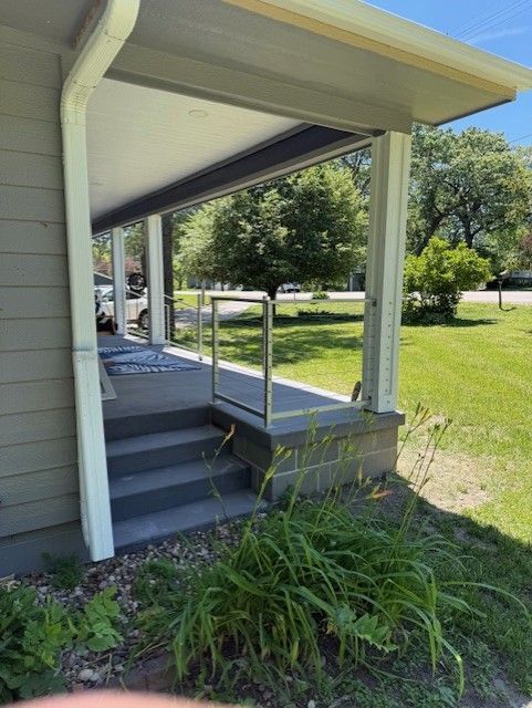 Custom Modern Exterior Cable Railings In Clear Lake, IA