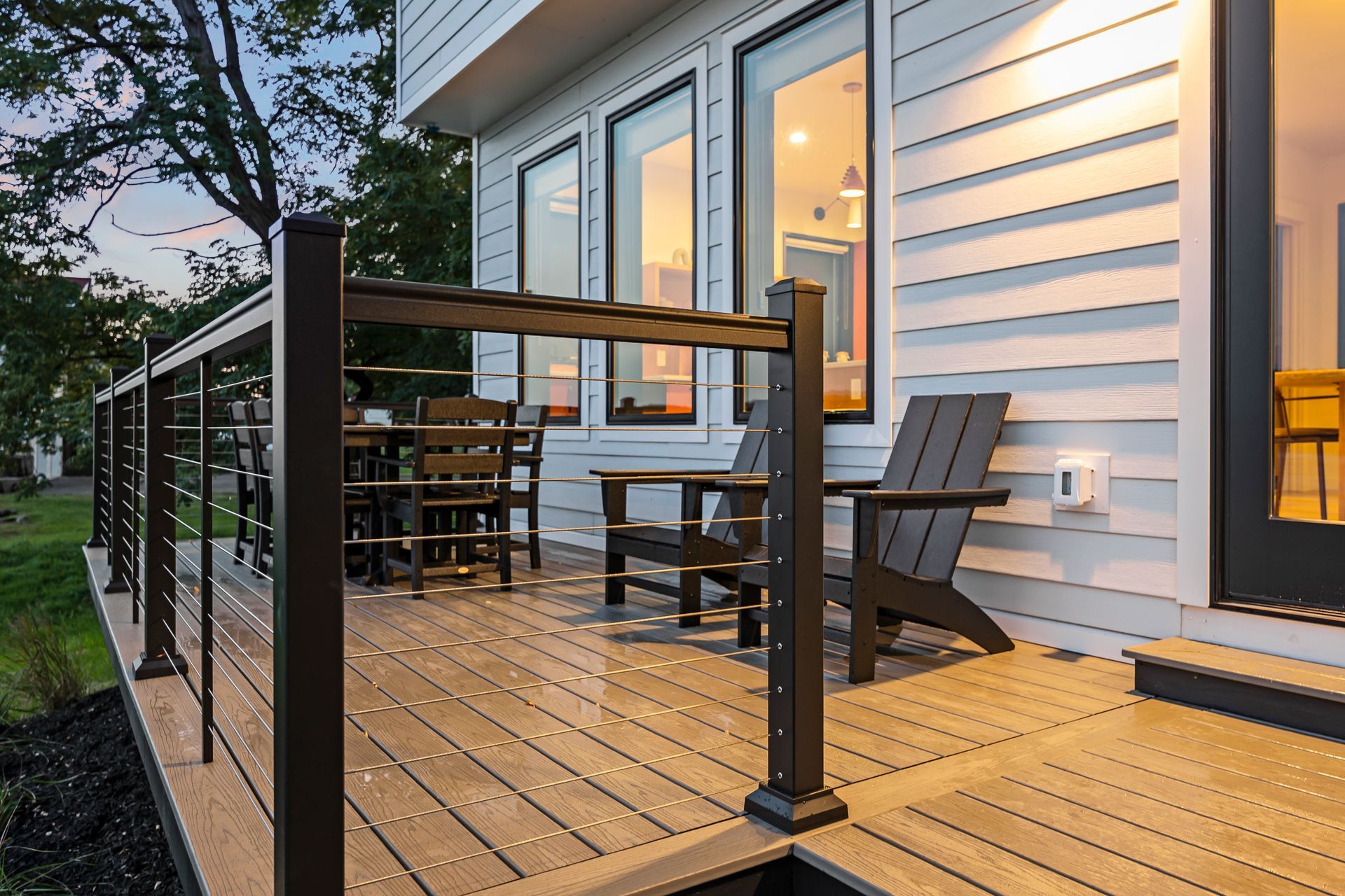 Outdoor Horizontal Cable Stair Railing Waverly IA